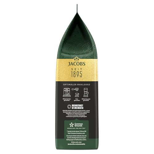 Jacobs Café Espresso Kaffeebohnen 1kg – Kräftig, Würzig, Arabica & Robusta Bohnen, Intensität 8/10, ideal für Espresso