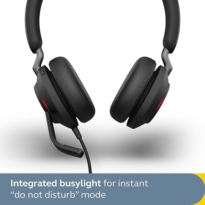 Jabra Evolve2 40 SE - Kabelgebundenes Stereo-Headset mit Geräuschunterdrückung und 3-Mikrofon-Technologie - USB-A-Kabel - für MS Teams zertifiziert, auch mit anderen Plattformen kompatibel - Schwarz