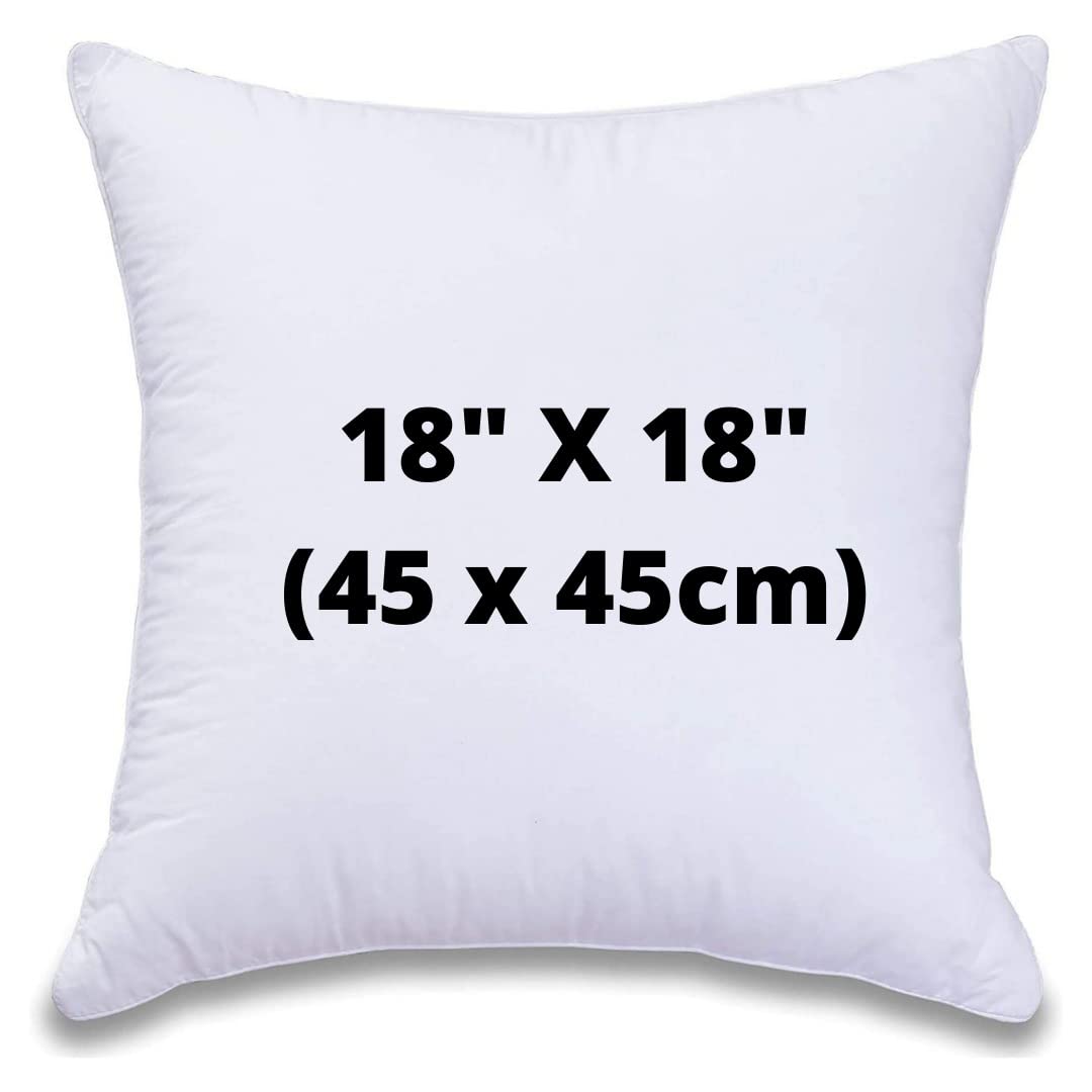 Adam Home Set mit 4 Sofakissen, 45 cm x 45 cm, Kissenfüllung (18" x 18"), weiß, weiche, schnell zurückfedernde Kisseninnenseite, Hohlfaser-Sofakissen, perfekt für Sofas