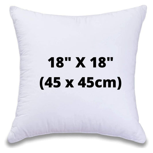 Adam Home Set mit 4 Sofakissen, 45 cm x 45 cm, Kissenfüllung (18" x 18"), weiß, weiche, schnell zurückfedernde Kisseninnenseite, Hohlfaser-Sofakissen, perfekt für Sofas