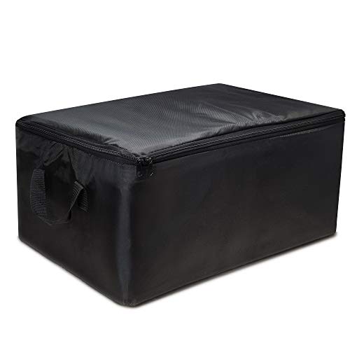 achilles Transportbox mit Kühlfunktion, Einkaufsbox mit Kühleinsatz, Kühlkorb groß, Einkaufskorb, klappbarer Kühlkorb, Klappbare Kühlbox, 61,5x42x29cm (Schwarz)