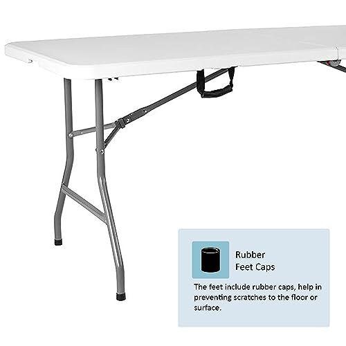 Home Discount Klapptisch, 4 ft, 5 ft oder 6 ft, 152 cm, Weiß