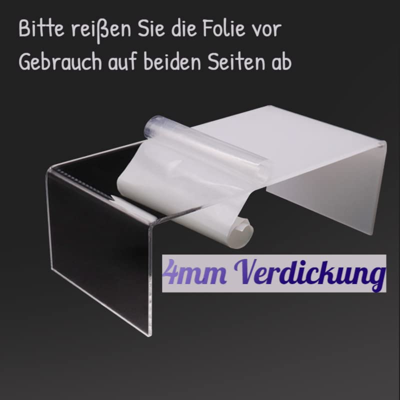 6 Stück Acryl Klare Display Regal Riser Stand Ständer 2 Sets 3 Größen Schmuck Display Shelf Buffets Cupcakes Figuren Präsentations Verkaufsständer Dessert Organizer Deko Schuhregal (Klar)