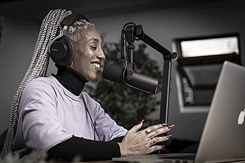 Shure SM7B Dynamisches Gesangsmikrofon für Rundfunk, Podcast und Aufnahmen, XLR-Studiomikrofon für Musik und Sprache, breiter Frequenzbereich, Warmer und weicher Klang - Schwarz