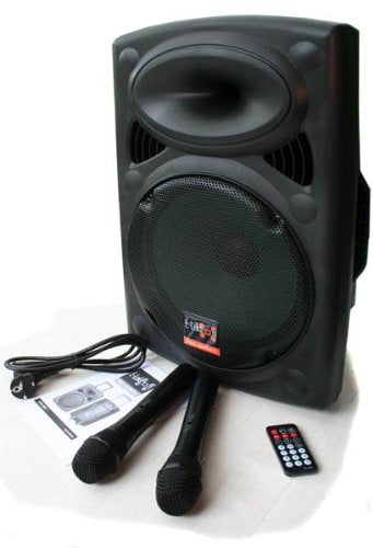 Mobile PA Sound Anlage Akku-MP3-USB-SD inkl. Funkmikrofone 700W Soundsystem E-Lektron EL30-M Bluetooth TWS