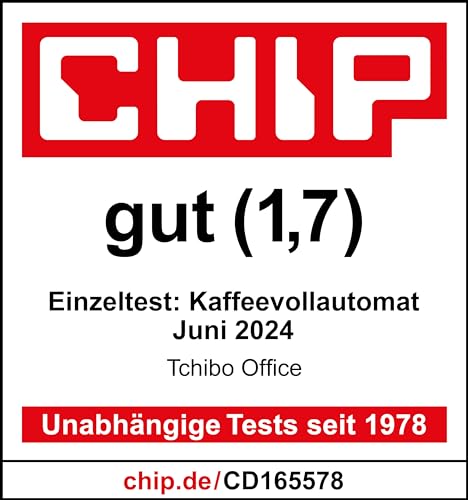Tchibo Office Kaffeevollautomat INKLUSIVE 1kg Barista Caffè Crema GRATIS, Keramikmahlwerk, Farb-Touchdisplay, 1500 Watt, cremige Milchschaumfunktion, 2 L Wassertank, 30 Tassen am Tag, Weiß
