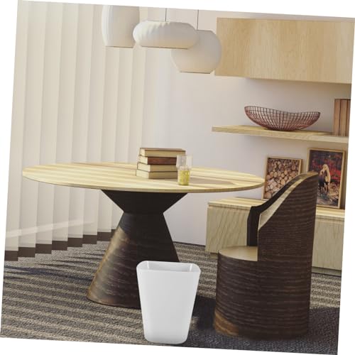 KOMBIUDA Mülleimer Für Das Home Office Großer Quadratischer Mülleimer Weißer Kunststoff Leicht Zu Reinigen Und Zu Pflegen