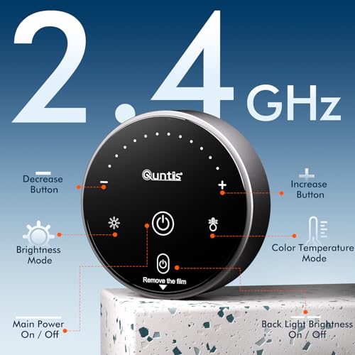 Quntis Curved Monitor Lampe 51cm mit Hintergrundbeleuchtung Fernbedienung, Monitor Light Bar mit Anti-Blaulicht, Bildschirmlampe USB dimmbar, PC Bürolampe Schreibtischlampe für Computer Home Office