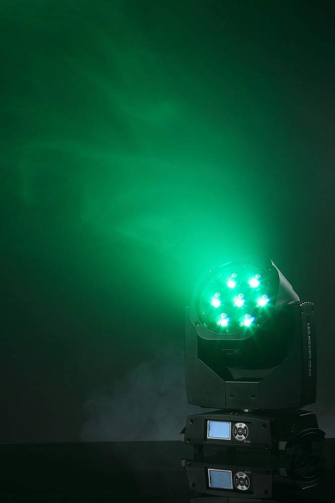 ETEC Professional LED Mini Eye 7 Moving Head Set mit Flightcase Beam Rotation Zoom DMX Bühnenbeleuchtung Veranstaltung Lichteffekt Discothek Club DJ Party
