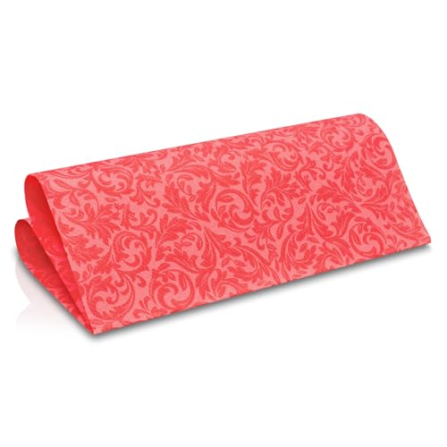 GRUBly® Servietten ROT, Stoffähnlich [50 Stück], Hochwertige rote Servietten, Tischdekoration für Jubiläum, Hochzeit, Geburtstag, Feiern, 40x40cm, AIRLAID QUALITÄT