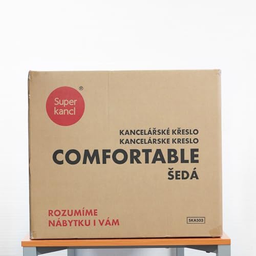 Superkancl ergonomischer Bürostuhl Comfortable mit klappbaren Armlehnen, Grau