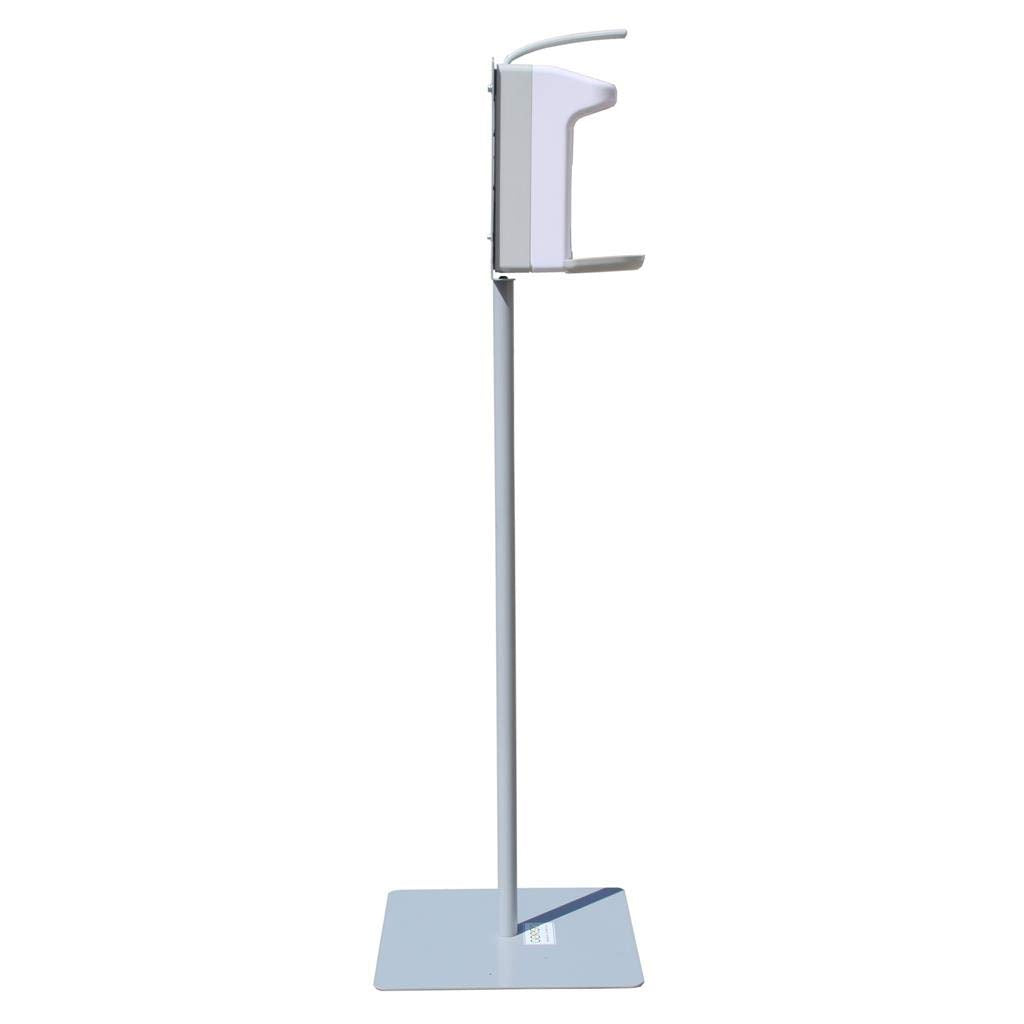 Hygiene-Station leichte Ausführung 130cm aus Metall für Kunden und Mitarbeiter - mobile Handdesinfektion mit Seifenspender