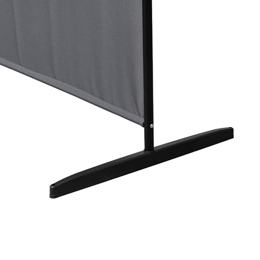 Mingone Raumteiler Trennwand Innen Garten Stellwand Spanische Wand Balkon Sichtschutz Paravent aus Stoff 3 teilig für Büros 260x180cm Groß, Anthrazit