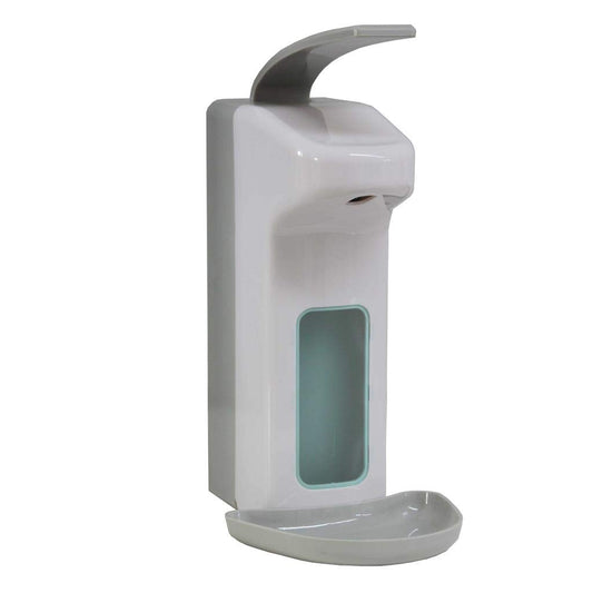 Hygiene-Station leichte Ausführung 130cm aus Metall für Kunden und Mitarbeiter - mobile Handdesinfektion mit Seifenspender