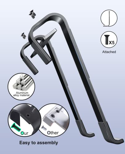 Soqool Laptop Ständer, Ergonomisch Laptop Halterung für Schreibtisch, Aluminium Notebook Ständer mit
