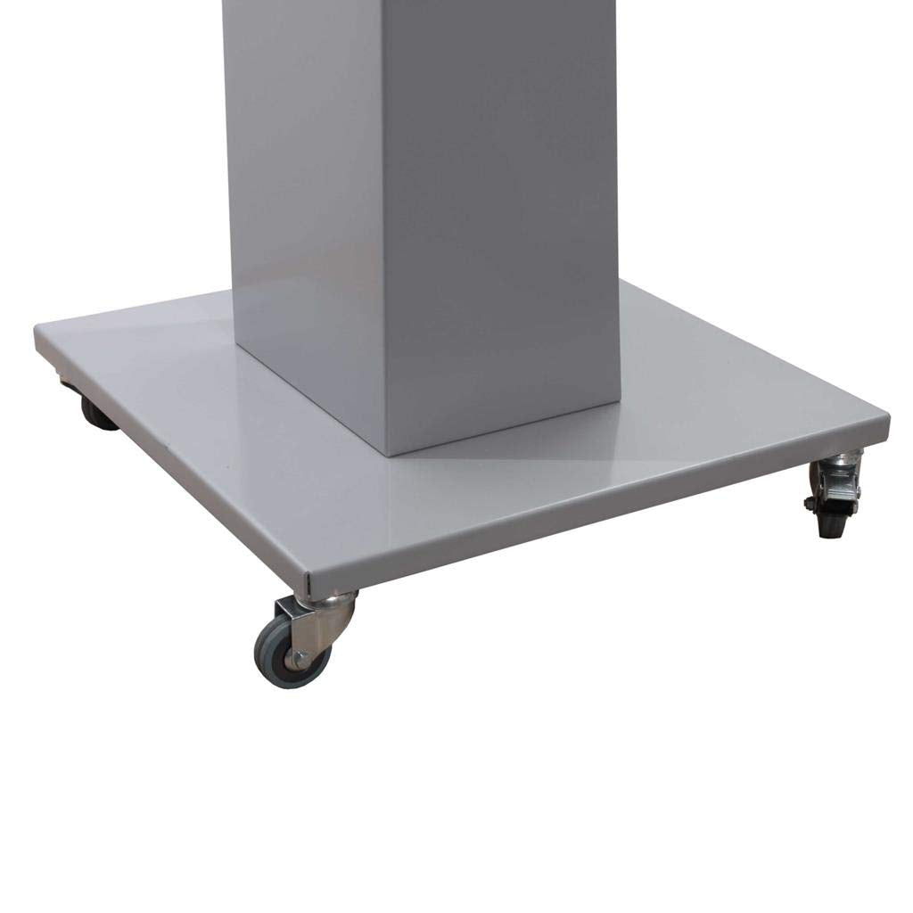 Hygiene-Station kompakt aus Metall für Kunden und Mitarbeiter - Mobile Handdesinfektion mit Seifenspender