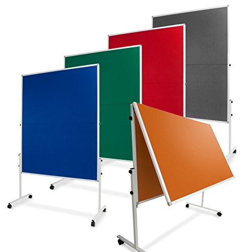 Moderationstafel Filz | klappbar | mit Rollen | 120x150cm | Farbe wählbar