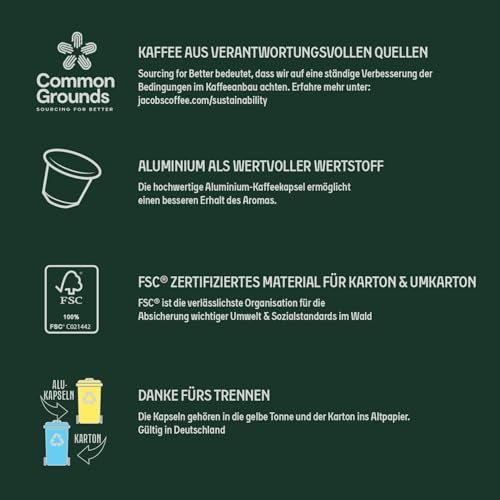 Jacobs Kaffeekapseln Krönung Crema, Nespresso* kompatible Kapseln,Samtig-ausgewogener Geschmack, Intensität 6/12, 200 Stück (10 x 20 Getränke)