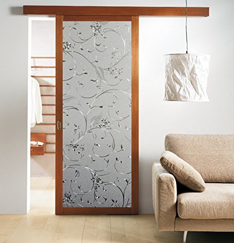 Niviy Privacy Window Film Frosted Window Glass Film No Glue Door Window Covering for Office and Home Decoration,17.7 inches by 118inches