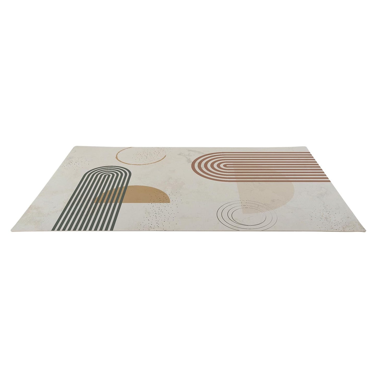 murando - Vinyl Teppich 90x60 cm - PVC Küchenteppich für Wohnzimmer Schlafzimmer Outdoor Läufer Küche Vinylteppich Dünn rutschfest Balkonteppich Design Abstrakt Beige Helle Farbe Boho n-A-1387-bi-a