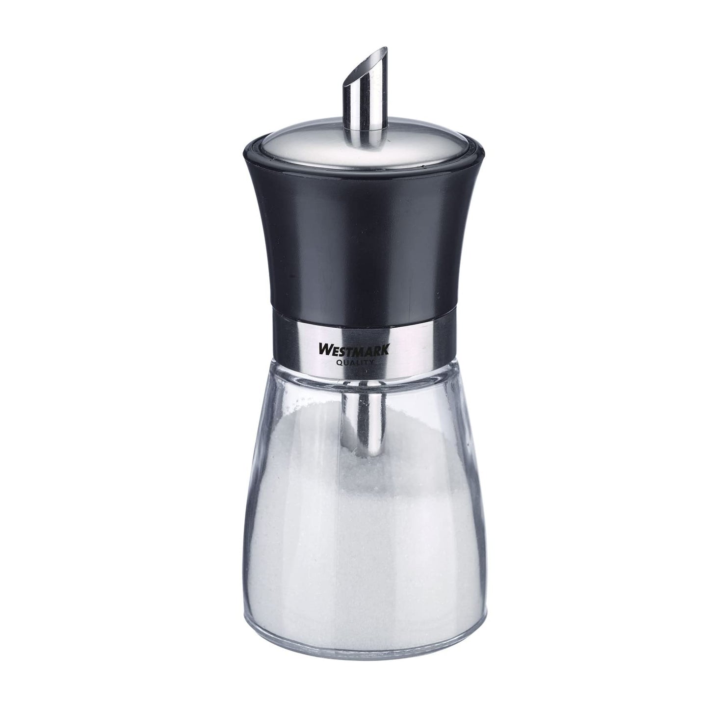 Westmark Zuckerdosierer, Fassungsvermögen: 190 ml, Glas/Rostfreier Edelstahl/Kunststoff, Blacky, Transparent/Schwarz/Silber, 63592260
