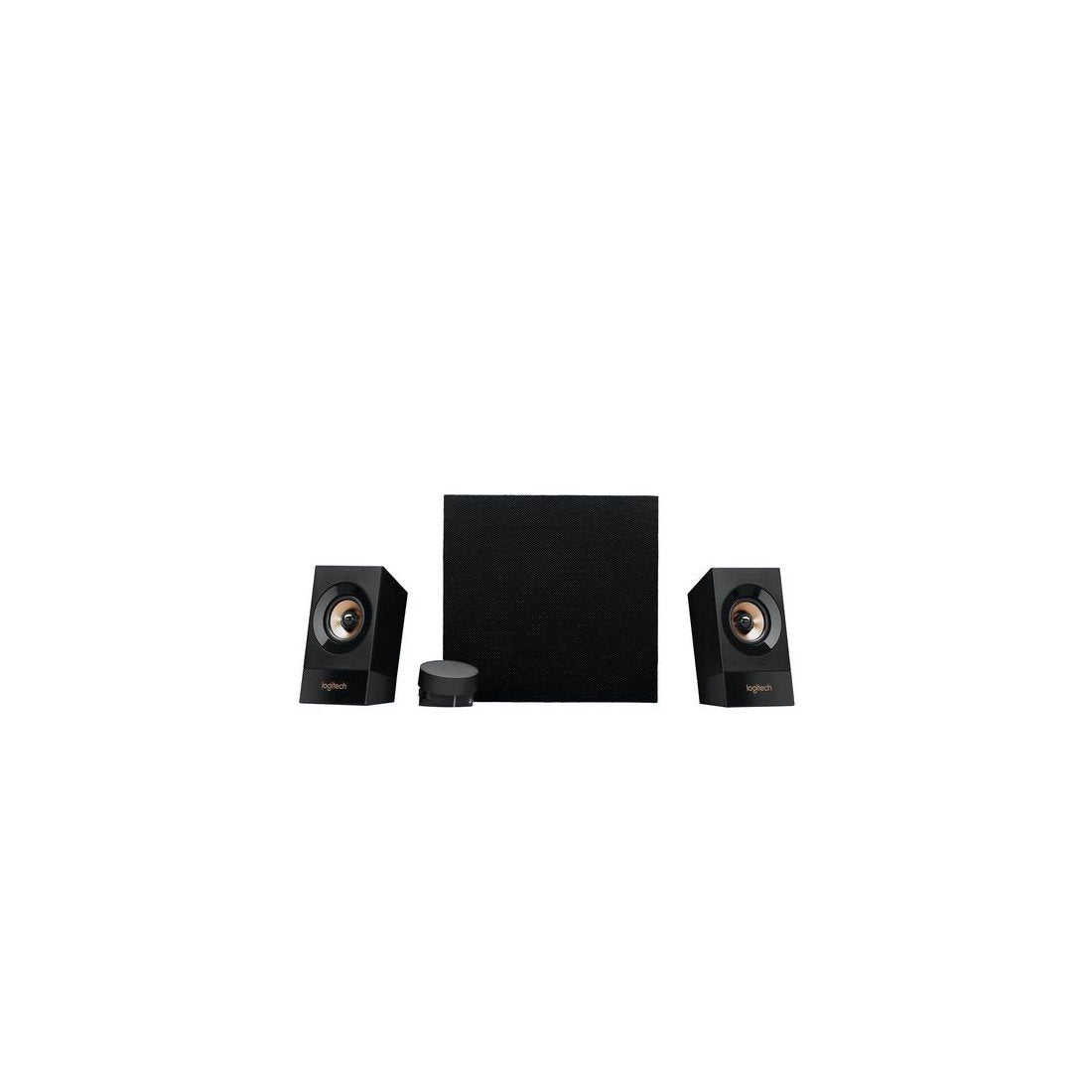 Logitech Z533 2.1 Lautsprecher-System mit Subwoofer, 120 Watt Spitzenleistung, 3,5 mm Eingang, Kopfhörerbuchse, Multi-Device, Bedienelemente am Steuergerät, EU Stecker, PC/TV/Tablet - Schwarz