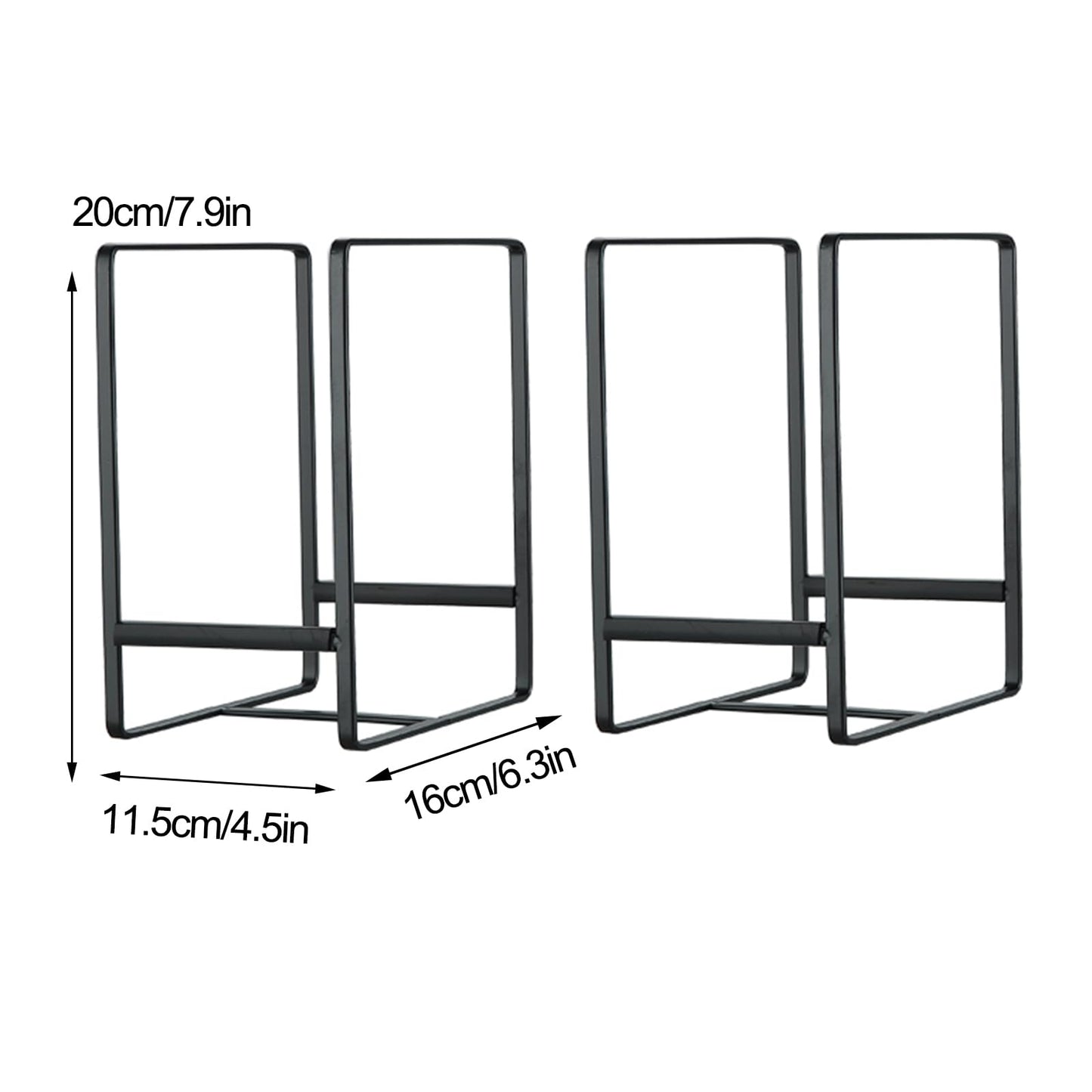 Hikinlichi Metal 2 Pack Plate Rack/Dish Drainer - Kitchen Cabinet Storage Organiser, Tableware