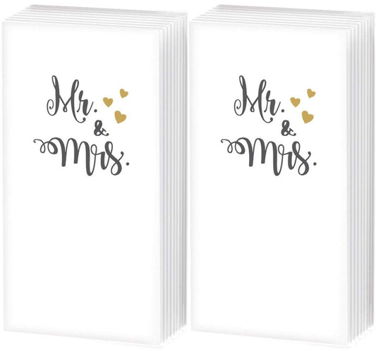 20 Taschentücher (2x10) Mr. & Mrs. | Freudentränen | Hochzeit | Geschenk
