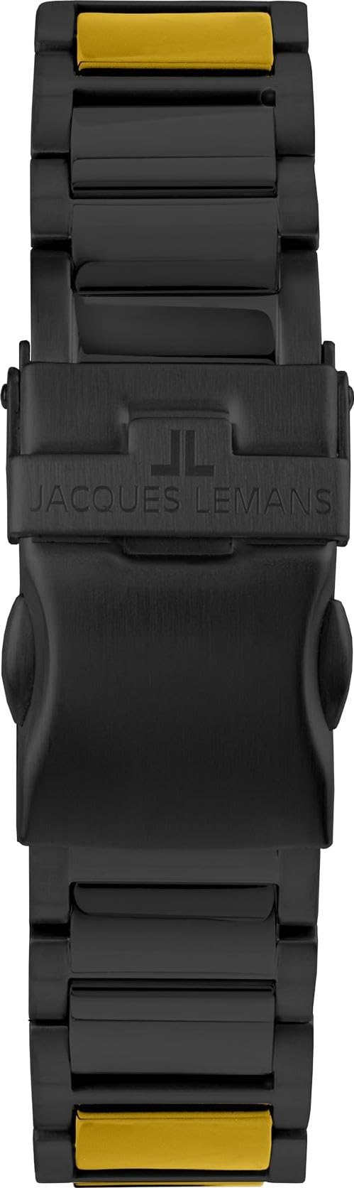 JACQUES LEMANS Damenuhr Liverpool Massiv Edelstahl/High-Tech-Ceramic massiv Edelstahl ip-Black 42-12I