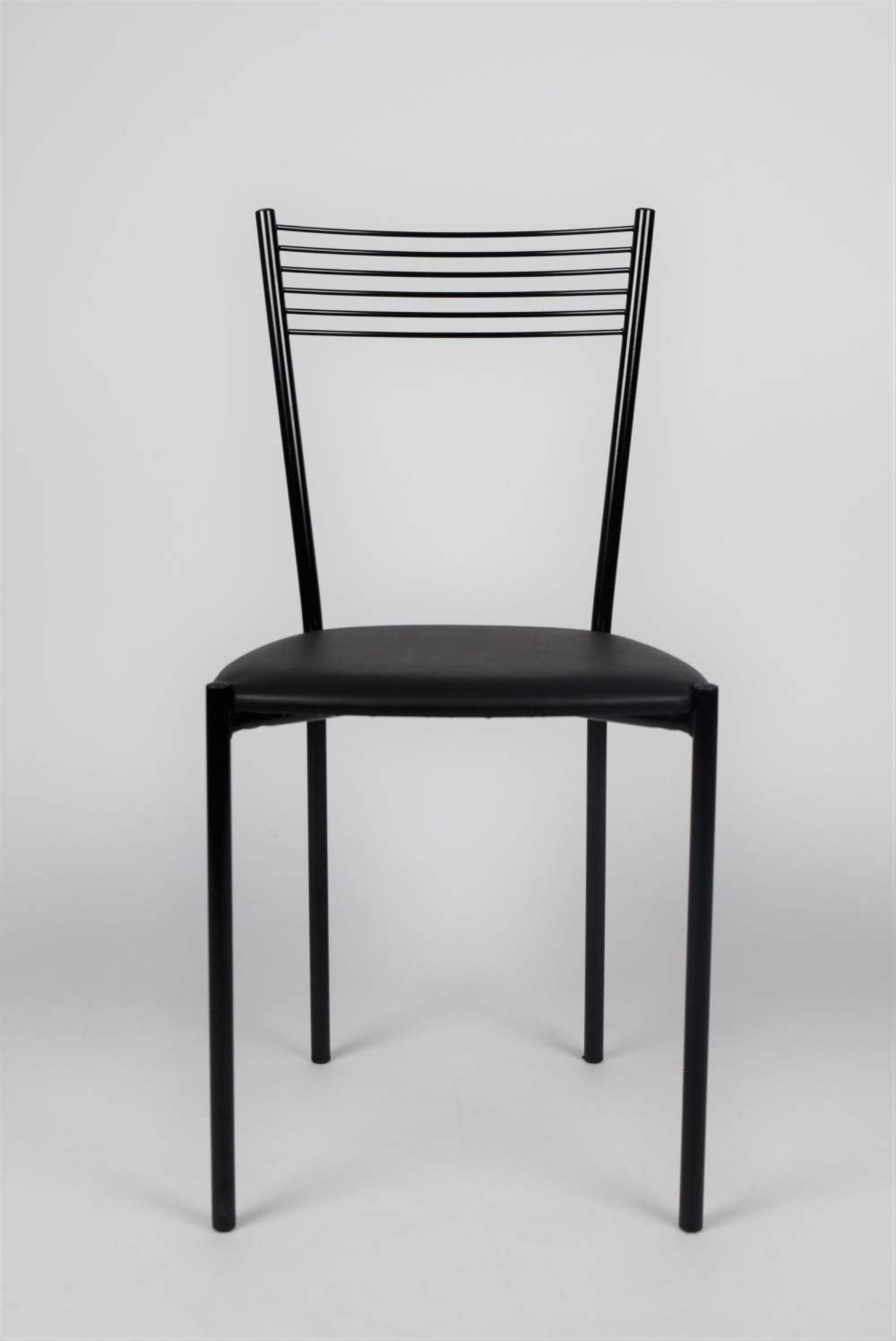 Tommychairs Elegance Stühle 4er Set Schwarz – Moderne Polsterstühle aus Italien