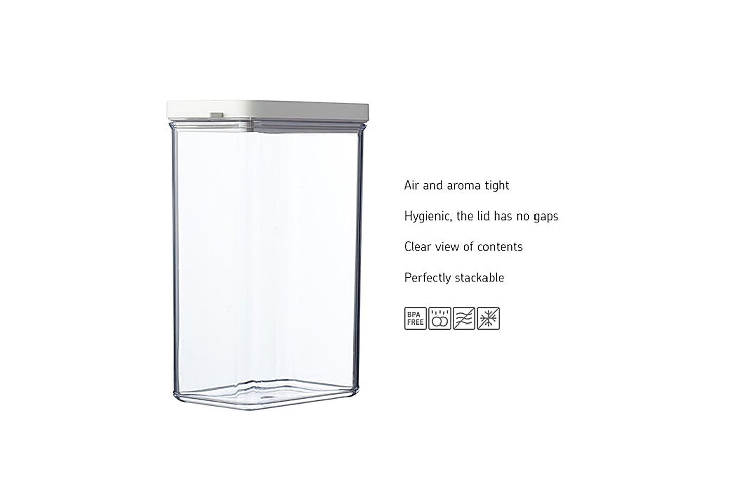Mepal Vorratsdosen mit Deckel 3er-Set - Vorratsbehälter Luftdicht & Stapelbar - Küchenaufbewahrung & Organisation - Spülmaschinenfest - 700 ml, 1100 ml & 2000 ml - Nordic white
