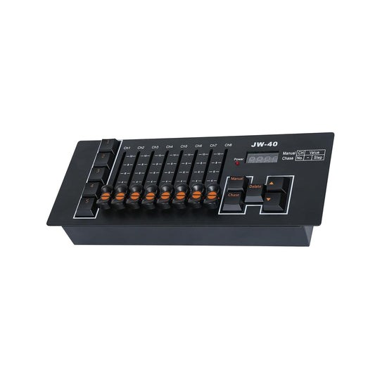 ZonQoonz DMX Controller, 40 Kanäle DMX512 DJ Controller mit Eingebautem Akku, DMX Mischpult für Bühnenbeleuchtung, DJs, Moving Heads, Bars, Discos, Live Shows, Party