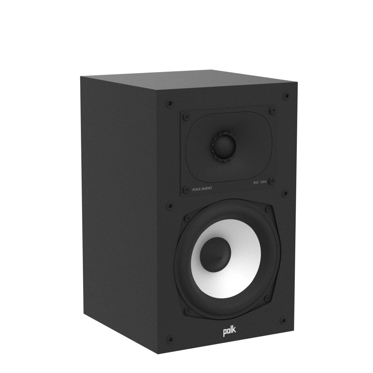 Polk Audio Monitor XT20 Regallautsprecher, Stereolautsprecher, Surround Lautsprecher, Hi-Res Zertifiziert, Dolby Atmos und DTS:X kompatibel, HiFi und Heimkino Lautsprecher (Paar), Schwarz