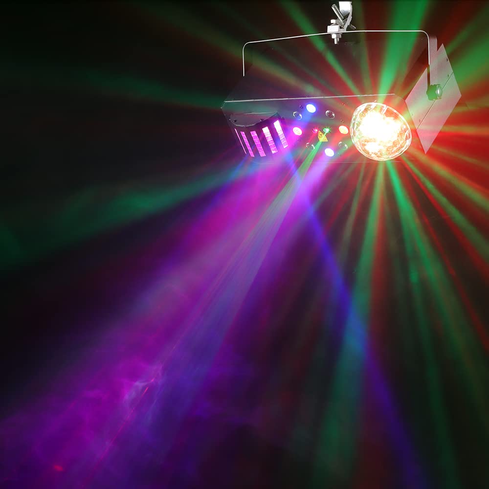 ETEC Professional LED Partybox FX-3 DMX Derby Magic Ball Stroboskop Moonflower DJ Effekt Disco Wash Jelly Astro Ball Veranstaltung Bühnenbeleuchtung Party Show Farbmischung
