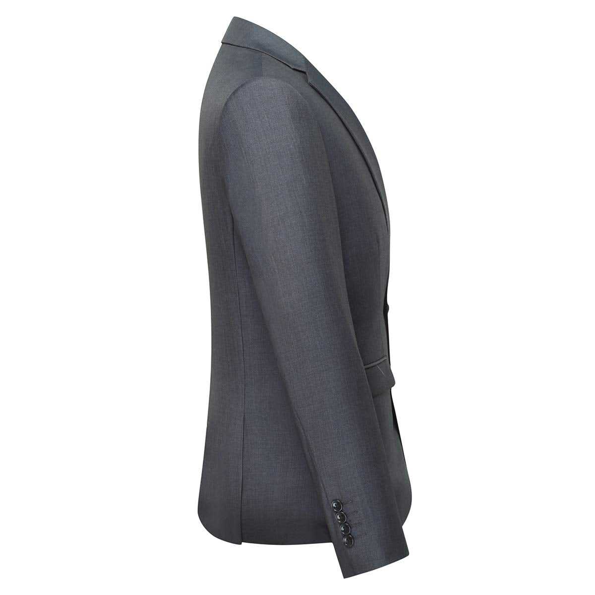 Anzug Herren Slim Fit 3 Teilig Anzüge Herrenanzug Sakko Hochzeit Business Grau XXL