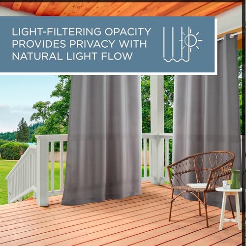 TOWN & COUNTRY BASICS Exclusive Home Vorhänge, Polyester, 1 Paar, Polyester, Wolkengrau, 54x108