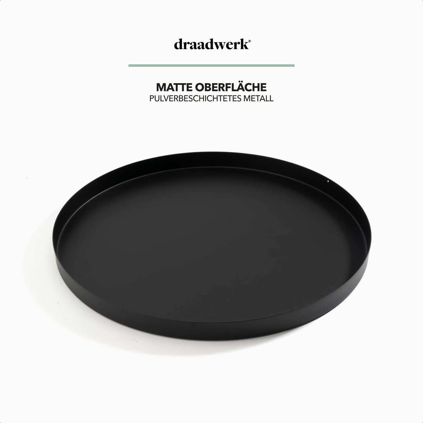 draadwerk® Deko Tablett Schwarz ø30cm
