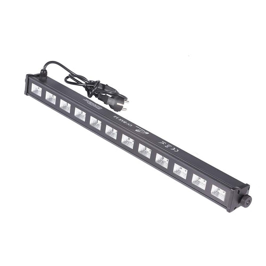 ETEC Professional LED UV BAR 12 Schwarzlicht Leiste 12x3W Deko Effekt Party DJ Club Disco Wall Washer Veranstaltung Bühnenbeleuchtung Licht