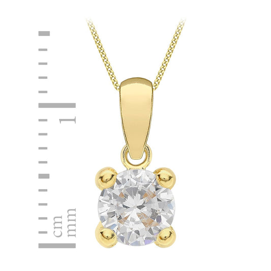 Amazon Essentials Halskette mit Anhänger aus 9-karätigem Gold mit Geburtsstein für April (ehemals Amazon Collection)