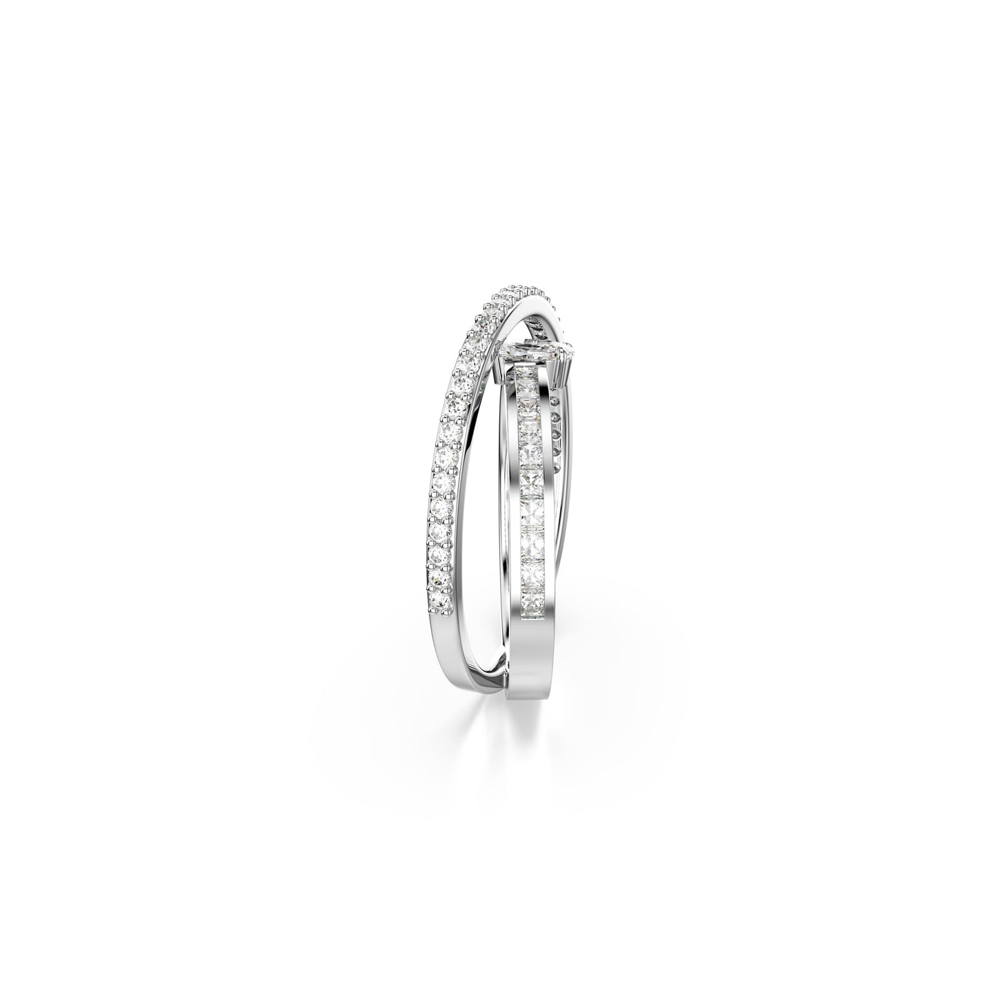Swarovski, Hyperbola Ring, Rhodiniert, 55