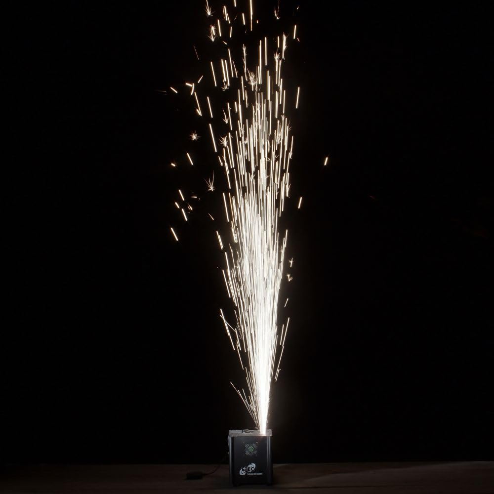 ETEC Professional FX1 SPARK MACHINE Set mit Flightcase und Spark Granulat DMX Indoor Feuerwerk Pyrotechnik Hochzeit DJ Event Effekt Bühne Auftritt Veranstaltung