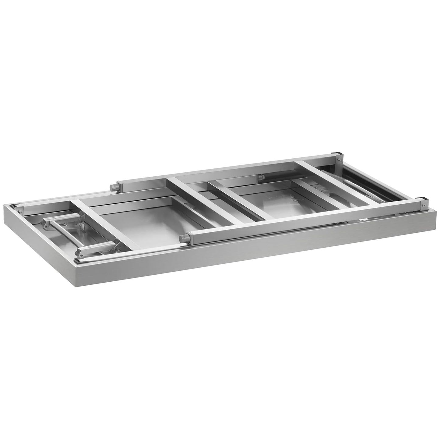 Royal Catering RCAT-120K Klappbarer Arbeitstisch Edelstahltisch (Tragkraft 120 kg, Arbeitsfläche 120 x 60 cm, Höhe 90,50 cm, Höhenverstellbar 10 mm) Edelstahl