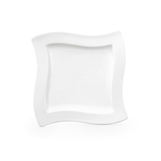 Villeroy & Boch – New Wave Frühstücksteller, Eckiger Teller, Teller Rechteckig Weiß, Grillteller, Kuchenteller, Geschirr Keramik, Essteller, Speiseteller, Premium Porzellan