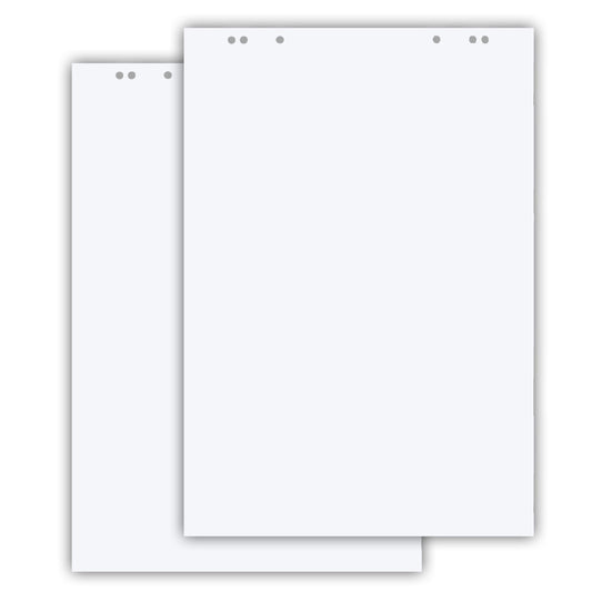 Conipa® - 5 x Flipchart Papier Block 68x99 cm weiß (BLANKO) 80 g/qm - 5 Flipchart-Blöcke à 20 Blatt - Whiteboard-Papier für Charts & Meetings (5 Blöcke Blanko)