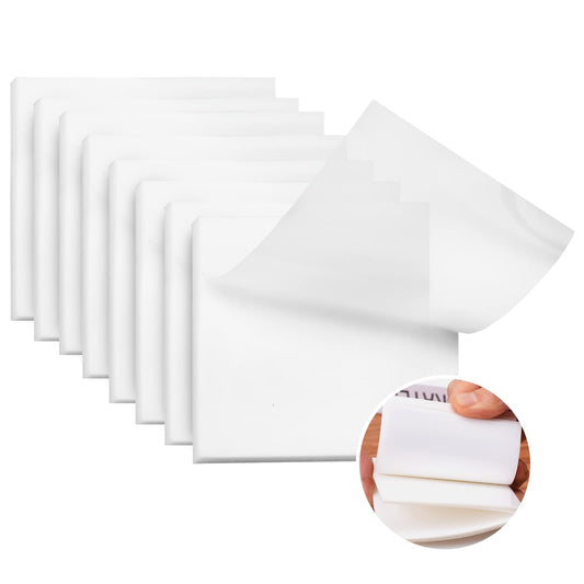 ZITFRI Haftnotizen Klebezettel transparent 400 Zettel 75x75mm, Haftnotiz Notizzettel durchsichtig Sticky Notes Haftnotizen Notes wasserfest Selbstklebend Klebezettel Papier für Schule Büro Zuhause