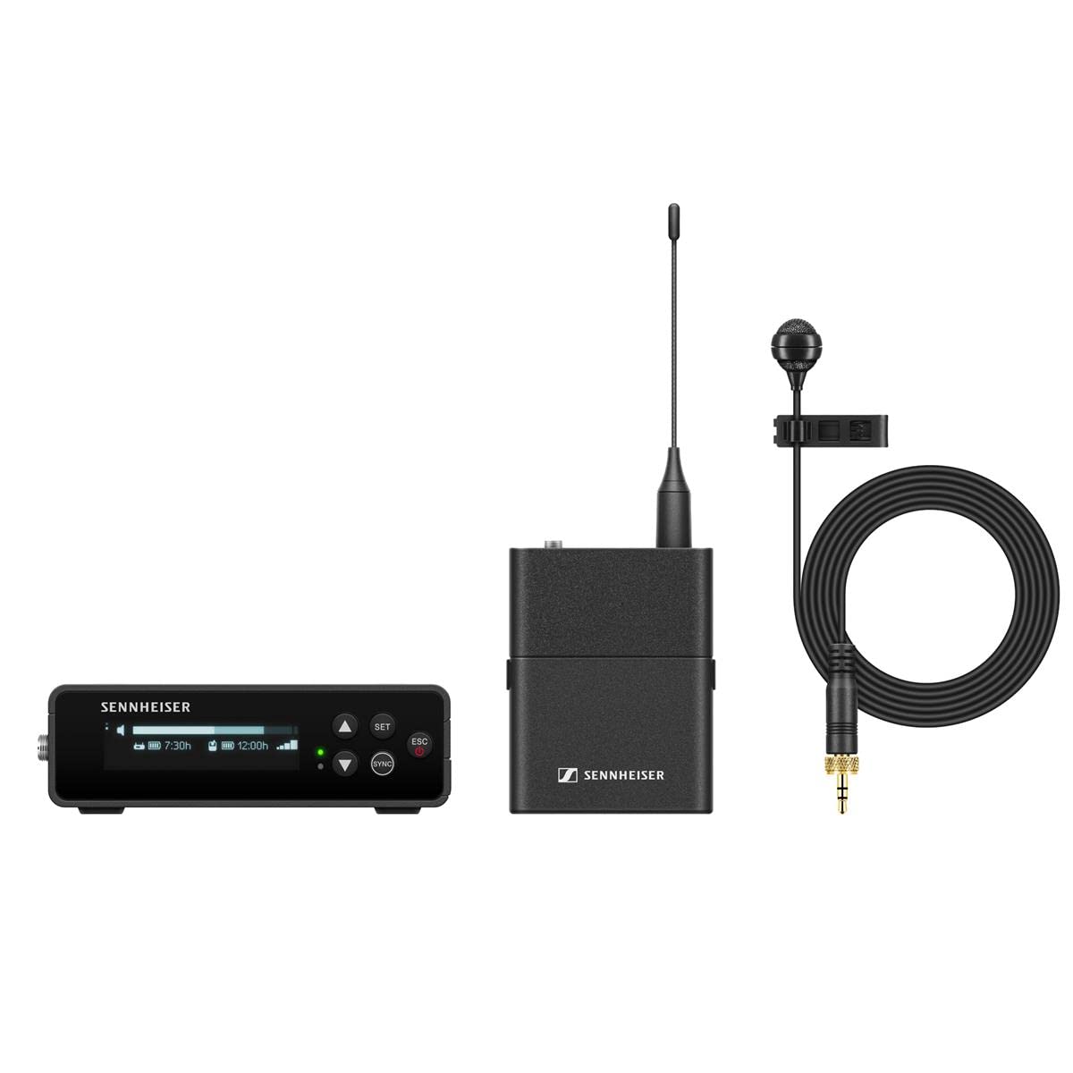 Sennheiser EW-DP ME4 SET (Q1-6) Tragbares digitales UHF-Drahtlosmikrofonsystem mit ME4-Ansteckmikrofon mit Nierencharakteristik - Schwarz (700020)