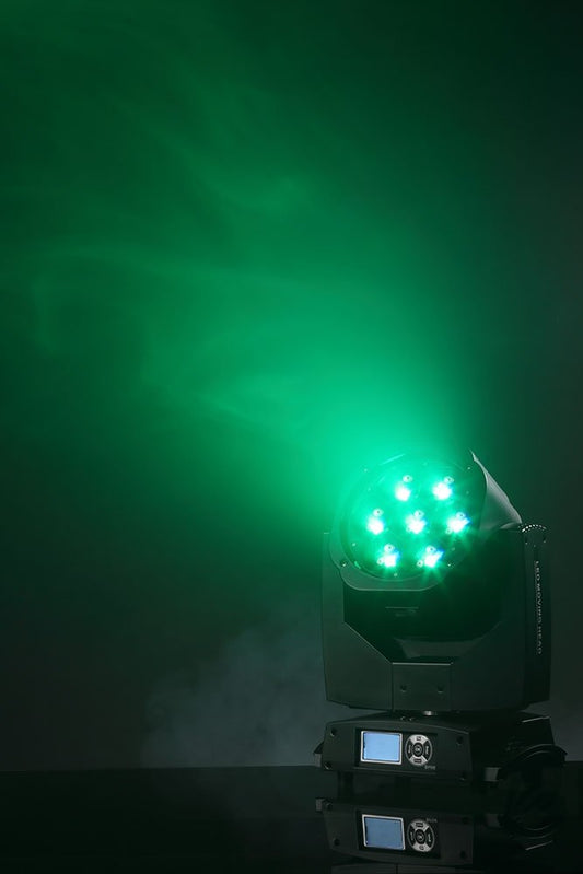 ETEC Professional LED Mini Eye 7 Moving Head 7x15 Watt mit Zoomfunktion Rotation Beam Veranstaltung Bühnenbeleuchtung Licht Party Disco Show DJ Effekt