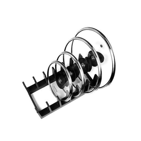 BOAA Fresh Topfdeckelhalter – Platzsparender Deckelhalter für bis zu 6 Deckel & Pfannen | Perfekte Küchenorganisation für Schubladen & Arbeitsplatten (Anthrazit)