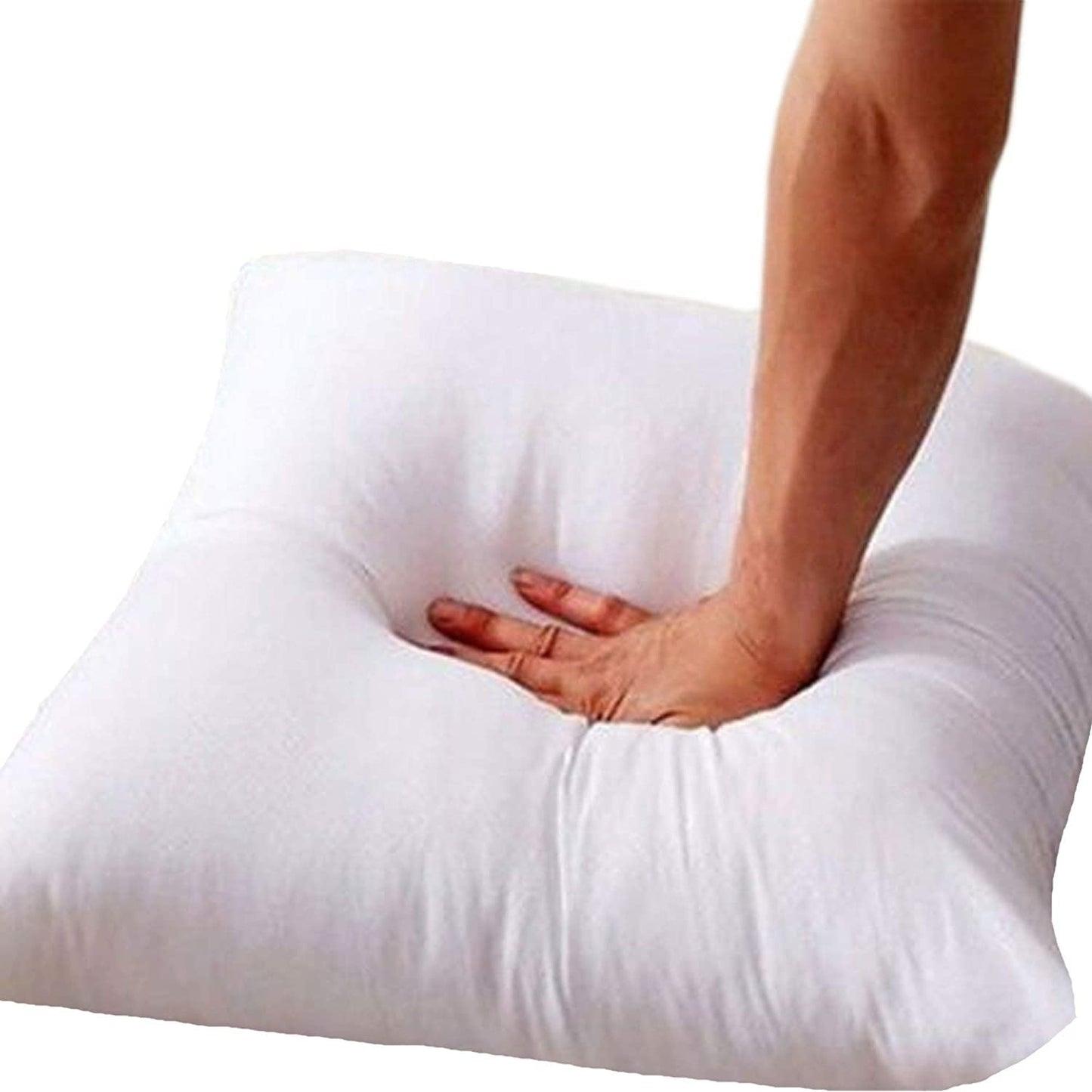 Adam Home Set mit 4 Sofakissen, 45 cm x 45 cm, Kissenfüllung (18" x 18"), weiß, weiche, schnell zurückfedernde Kisseninnenseite, Hohlfaser-Sofakissen, perfekt für Sofas