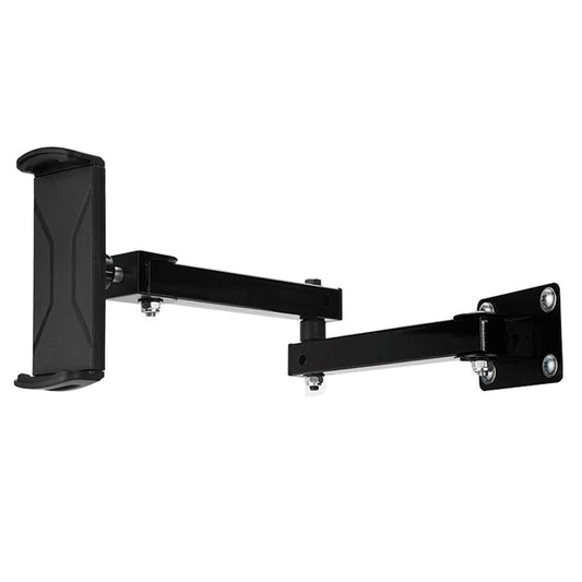 W&H Tablet Wandhalterung, 360° Drehbar iPad Wandhalterung, Einziehbar 10-45cm iPad Ständer mit Metallsockel, Tablet Halterung für iPad, Switch, Galaxy Tab, alle 4-13" Telefone und Tablets - Schwarz